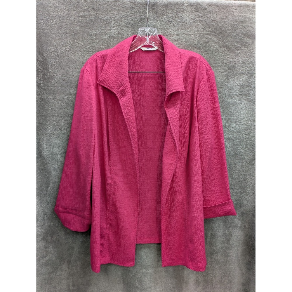 Open Front Blazer Jacket Women's L/XL Estimated Pinkcore Modern Business Casual